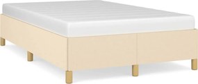 vidaXL Σκελετός Κρεβατιού Χωρίς Στρώμα Κρεμ 120x200 εκ. Υφασμάτινο