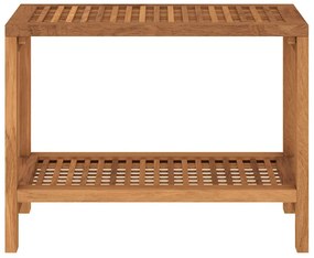 vidaXL Τραπέζι Βοηθητικό Μπάνιου 60 x 30 x 45 εκ. από Μασίφ Ξύλο Teak