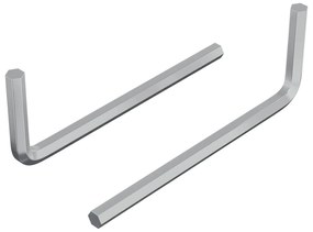 vidaXL Εξαγωνικό Κλειδί 2 pcs Ασημί 32 x 86 χιλ. Ατσάλι