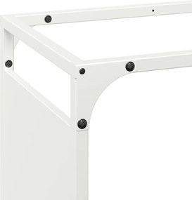 vidaXL Ράφι Καυσόξυλων Λευκό 44x28x90 εκ. Χάλυβας ψυχρής έλασης