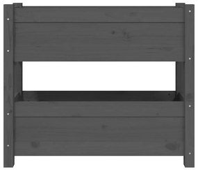 vidaXL Ζαρντινιέρα Γκρι 77 x 25 x 66 εκ. από Μασίφ Ξύλο Πεύκου