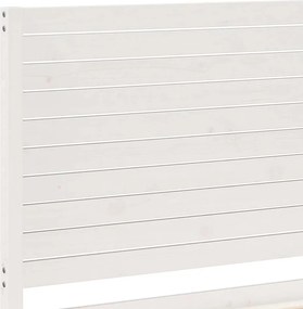 vidaXL Πλαίσιο Κρεβατιού Μακρύ Χωρίς Στρώμα Λευκό 90x210εκ Μασίφ Ξύλο