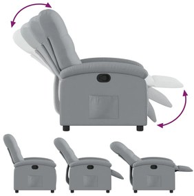 vidaXL Πολυθρόνα Ανακλινόμενη Ανοιχτό Γκρι Υφασμάτινη