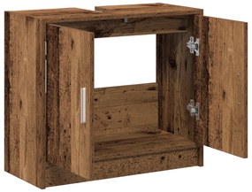 vidaXL Ντουλάπι Νιπτήρα Παλιό Ξύλο 63x29x55 εκ. Συμπαγές Ξύλο