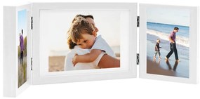 vidaXL Τριπλή Κορνίζα Κολάζ Λευκή 28 x 18 εκ. + 2 x (13 x 18 εκ.)
