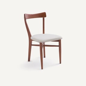 Σετ 2 καρέκλες από ξύλο δρυ και βαμβάκι λινό, Bree