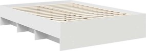 vidaXL Σκελετός Κρεβατιού Λευκό 140 x 200 cm Επεξεργασμένο Ξύλο