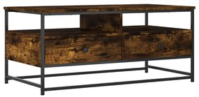 vidaXL Τραπεζάκι Σαλονιού Καπνιστή Δρυς 100 x 51x 45 εκ. Επεξεργ. Ξύλο