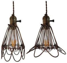 Κρεμαστό Φωτιστικό Οροφής Πλέγμα Φ10 DANE GloboStar-1180-Σκουριασμένο 01180