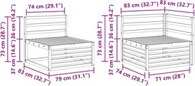 vidaXL Σειρά Καναπέ Εξωτερικού 6 pcs Φυσικό