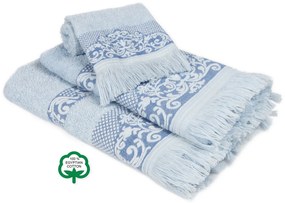 DIMcol ΠΕΤΣΕΤΑ ΣΕΤ 3 τεμ ΕΝΗΛ Cotton 100% 30X50,50X90,70X140 Ίσιδα 03 ΣΙΕΛ 1432215731100328