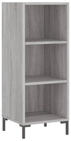 vidaXL Μπουφές Sonoma Γκρι 34,5 x 34 x 180 εκ. από Επεξεργασμένο Ξύλο