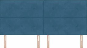 vidaXL LED κεφαλάρι με φώτα λωρίδας LED Μπλε 200 cm Πολυεστέρας