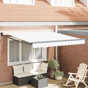 vidaXL ανασυρόμενη τέντα  Λευκή 350x250 εκ.