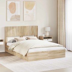 vidaXL Καλάθι με αποθήκη και κεφαλάρι Sonoma Δρυς 140 x 200 cm