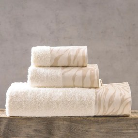 Πετσέτες Austin Σε Κουτί (Σετ 3τμχ) Ecru-Beige Ρυθμός Σετ Πετσέτες 70x140cm 100% Βαμβάκι
