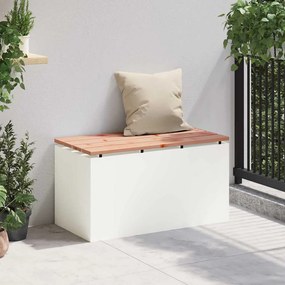 vidaXL Παγκάκι κήπου Λευκό 80 x 40 x 43 εκ Ατσάλι