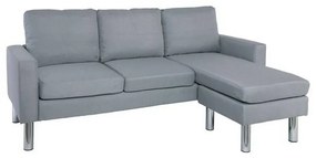 Καναπές Γωνία Reverse Αναστρέψιμος Light Grey Ε9695,2 197x131x74/H.86cm Metal, Fabric