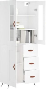 vidaXL Ντουλάπι Λευκό 69,5x34x180 εκ. από Επεξεργασμένο Ξύλο