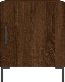vidaXL Κομοδίνα 2 τεμ. Καφέ Δρυς 40 x 40 x 50 εκ. από Επεξεργ. Ξύλο