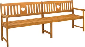 vidaXL Εξωτερικός πάγκος Φυσικό 220 x 55,5 x 90 εκ.