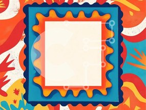 Intra Συλλεκτικό Ξύλινο Παζλ Plywood 4mm - Πολύχρωμο αφηρημένο σχέδιο με πλαίσιο Σε Ξύλινο Κουτί - Διαστάσεις Puzzle: 10x10 cm – 25 κομμάτια