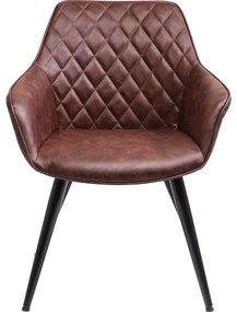 Καρέκλα Με Μπράτσα Harry Καφέ 60x63x84εκ - Καφέ