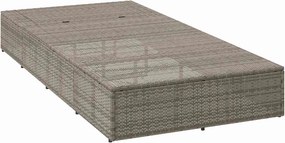 vidaXL Ξαπλώστρα με αιωρούμενο μαξιλάρι Γκρι Poly Rattan