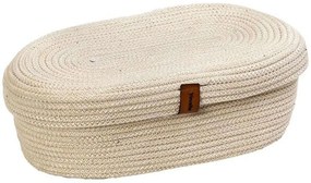Καλάθι Αποθήκευσης Με Καπάκι ROB154 30x23x12cm White Espiel Βαμβάκι