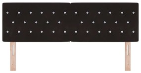 vidaXL Βελούδινο Κεφαλάρι Argyle με κεφαλάρι Μαύρο 160 cm Βελούδο