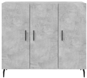 vidaXL Ντουλάπι Γκρι Σκυροδέματος 90x34x80 εκ. Επεξεργασμένο Ξύλο