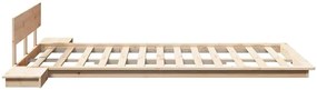 vidaXL Σκελετός Κρεβατιού Καφέ 140 x 190 cm ξύλο