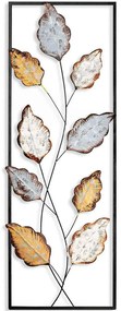 Διακοσμητικό Τοίχου Fagus 930DYU1205 32x90cm White-Gold Wallity Metal