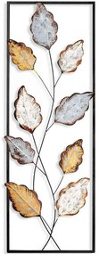 Διακοσμητικό Τοίχου Fagus 930DYU1205 32x90cm White-Gold Wallity Μέταλλο