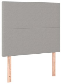 vidaXL Κεφαλάρι Ανοιχτό Γκρι 100x5x118/128 εκ. Ύφασμα