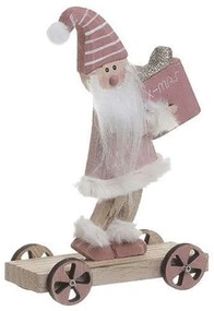 Διακοσμητικός Άγιος Βασίλης Με Δώρο 2-70-126-0070 14x5x23cm Pink Inart