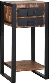 vidaXL End Table Πολύχρωμο 40 x 40 x 80 cm Στερεό Ανακτηθέν Ξύλο