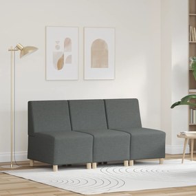 vidaXL Καθίσμα Σαλονιού 3 pcs Σκούρο γκρι 55 x 74 x 82 εκ. ύφασμα