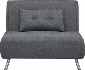Πολυθρόνα κρεβάτι Nextdeco Berlin σκούρο γκρι Υ92x100x91εκ.