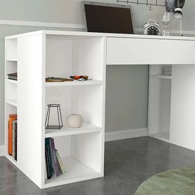 Γραφείο εργασίας Pontus Megapap χρώμα λευκό 145x60x74,4εκ.