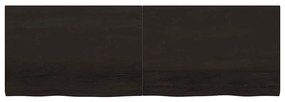 vidaXL Ράφι Τοίχου Σκούρο Καφέ 180x60x(2-4) εκ. Επεξ. Μασίφ Ξύλο Δρυός