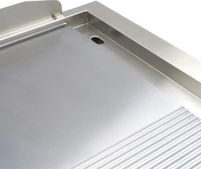 Induction Griddle 700 - Smooth and Grooved - 10000W - Double - with Stand