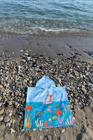 Stewehome Παιδικό παντσό πετσέτα παραλίας με τύπωμα (3-6 ετών)