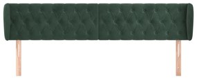 Κεφαλάρι με Πτερύγια Σκούρο Πράσινο 203x23x78/88 εκ. Βελούδινο 3117549
