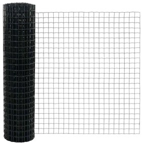 vidaXL Φράχτης Εuro Γκρι 1 x 25 m Σίδηρος με επικάλυψη PVC