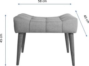 Πουφ Σκαμπό Κίτρινο NEW COOL 40x58x45