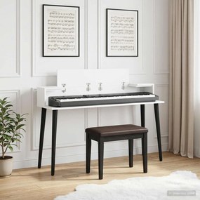 vidaXL Γραφείο Στούντιο Λευκό 130 x 36 x 19,5 εκ. Επεξεργασμένο Ξύλο