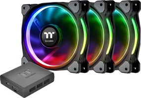 Thermaltake Riing Plus 12 RGB Radiator Fan TT Premium Case Fan 120mm με Σύνδεση 4-Pin PWM 3τμχ (CL-F053-PL12SW-A)