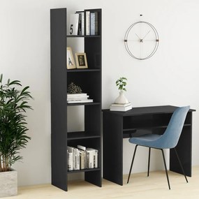 vidaXL Βιβλιοθήκη Γυαλιστερό Γκρι 40 x 35 x 180 εκ. από Μοριοσανίδα