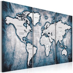 Πίνακας - World Map: Ink Triptych 90x60